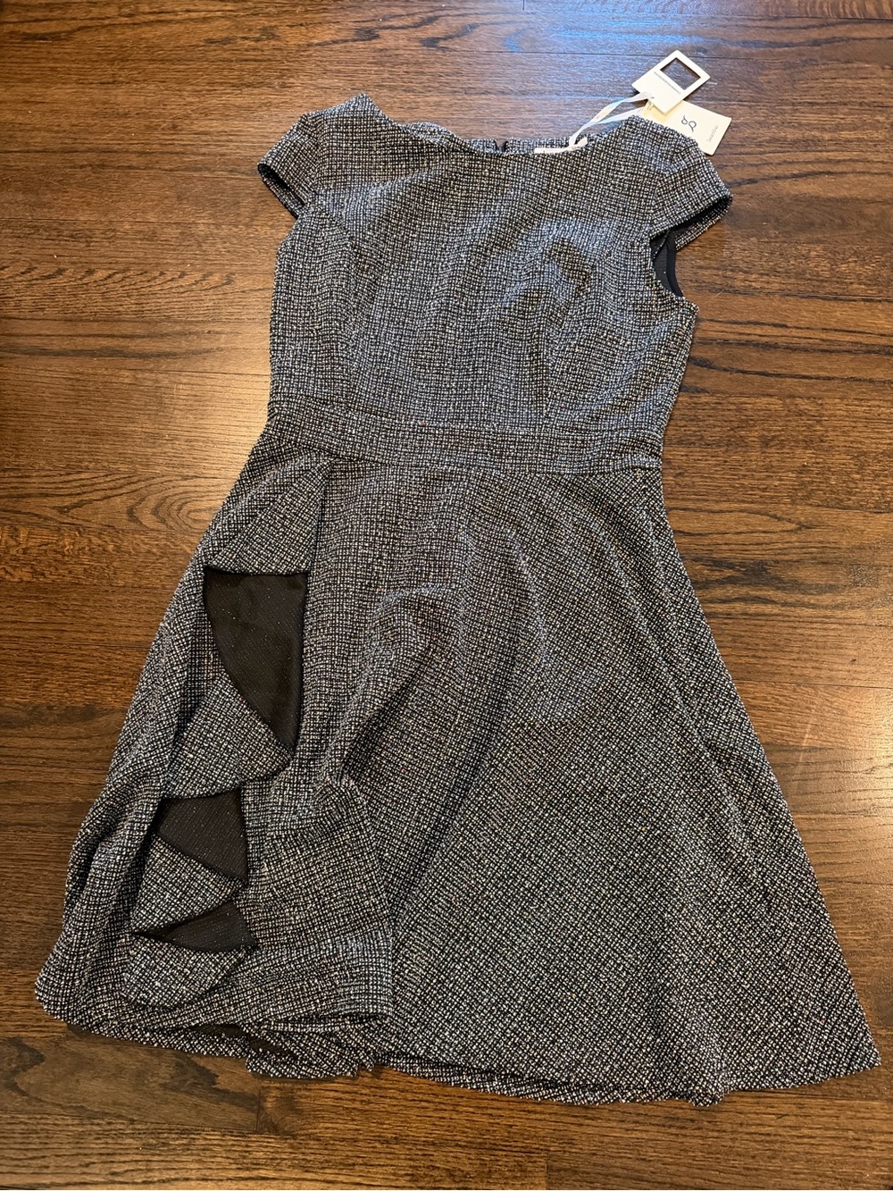 Amazon Black Heather Fit & Flare Dress with Side Cutouts